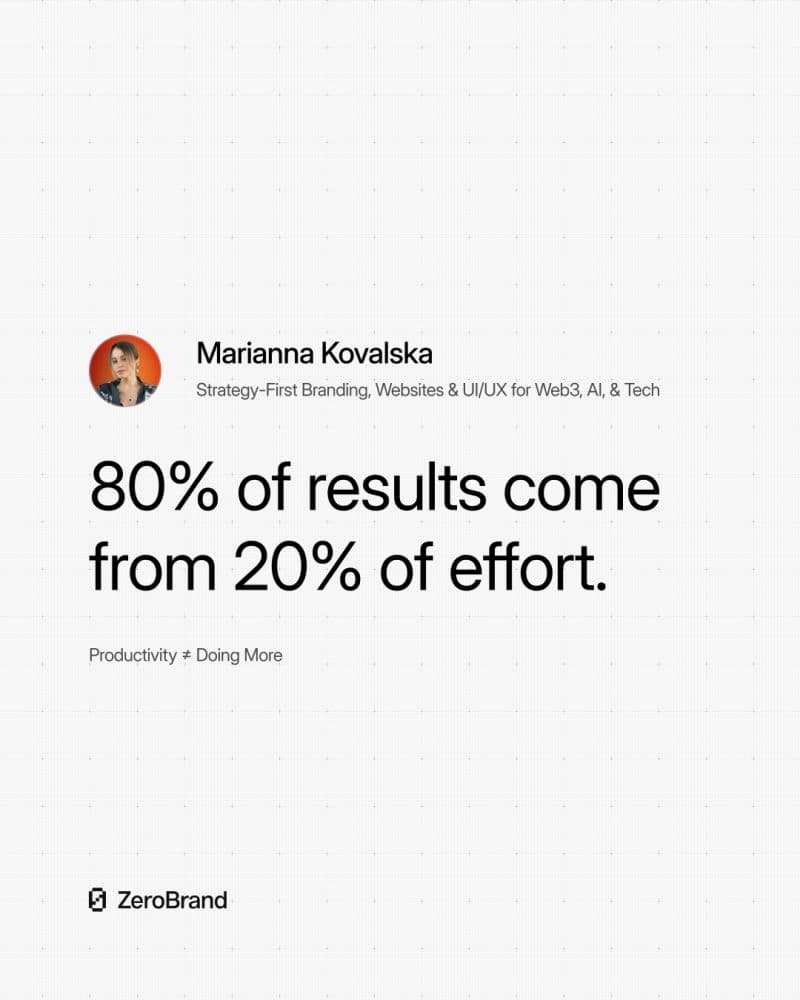 Productivity ≠ Doing More