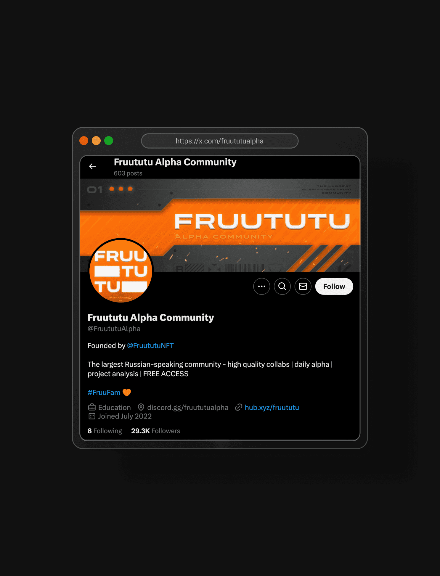 Fruututu Alpha Community — visual 2